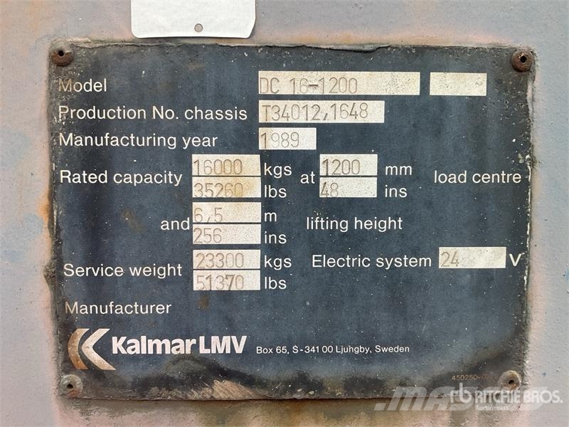 Kalmar DC 16-1200 16000 kg Forklift Heftrucks overige