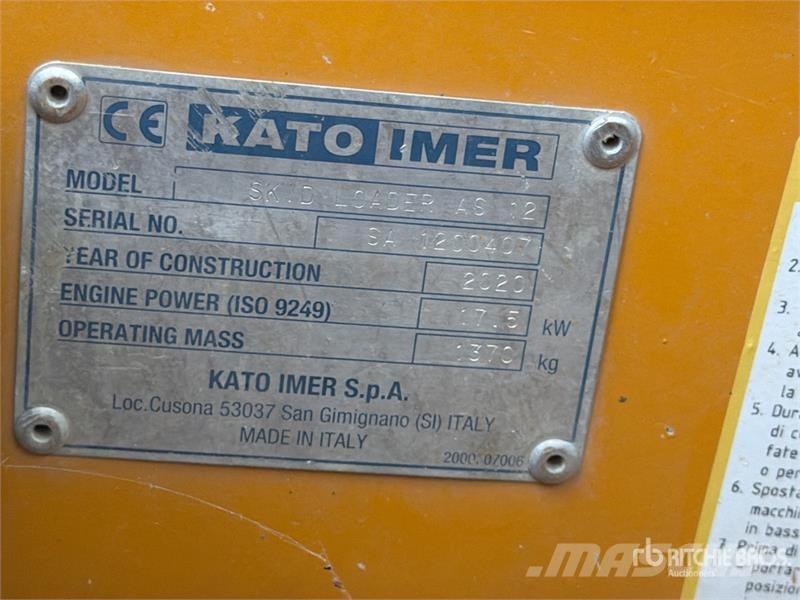  Kato- Imer AS 12 Skid Steer Loader Skid steer mini nakladalci