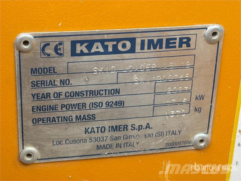 Kato Imer AS 12 Skid Steer Loader Skid steer mini nakladalci