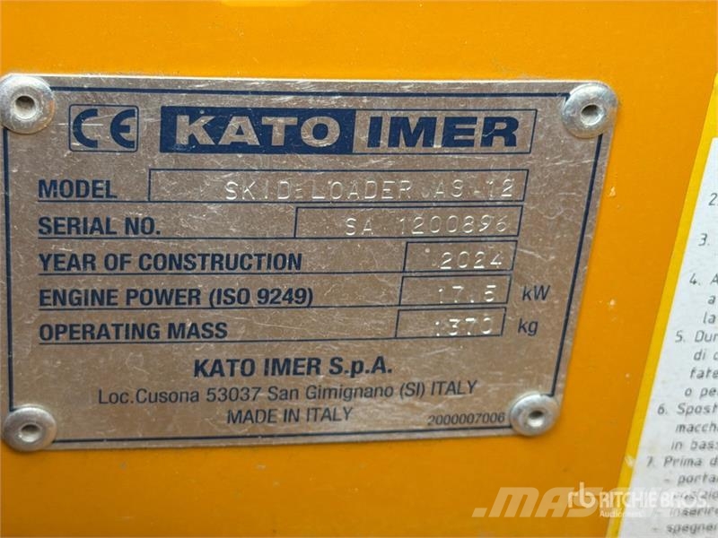 Kato-imer AS 12 Skid Steer Loader Kompaktlastare