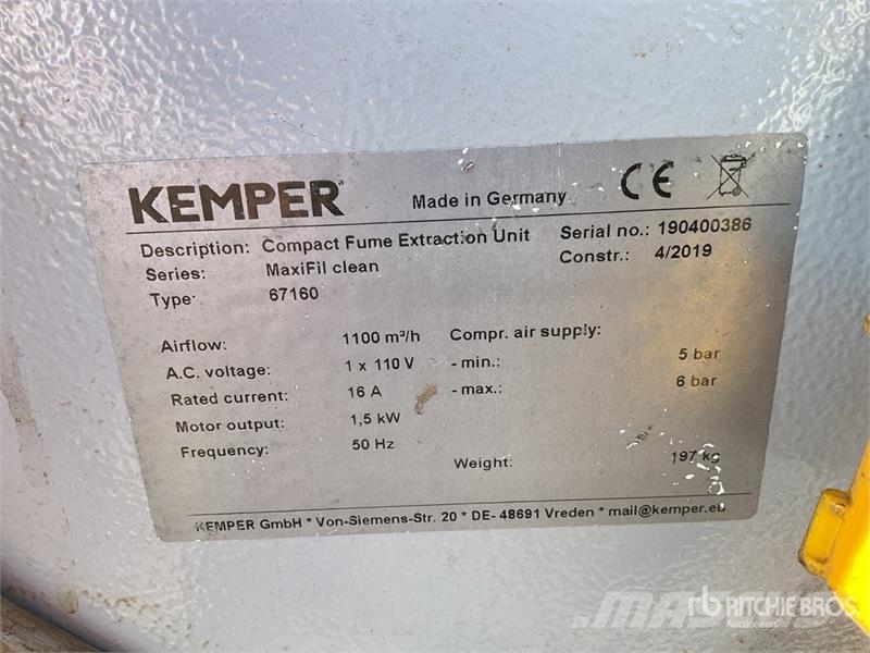 Kemper Maxifil Clean Electric Welding Extractor ماكينات زراعية - غير ذلك