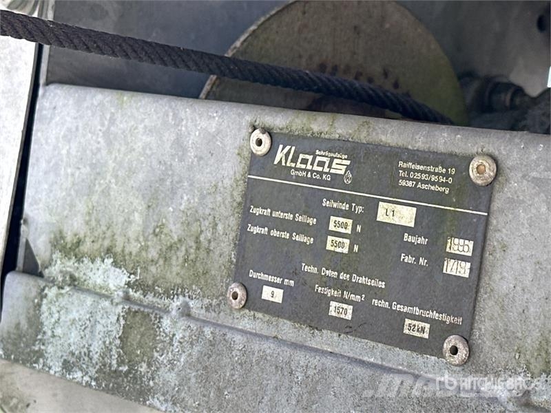 Klaas HV 25/5 Material Hoist Cabrestantes, montacargas y elevadores de materiales