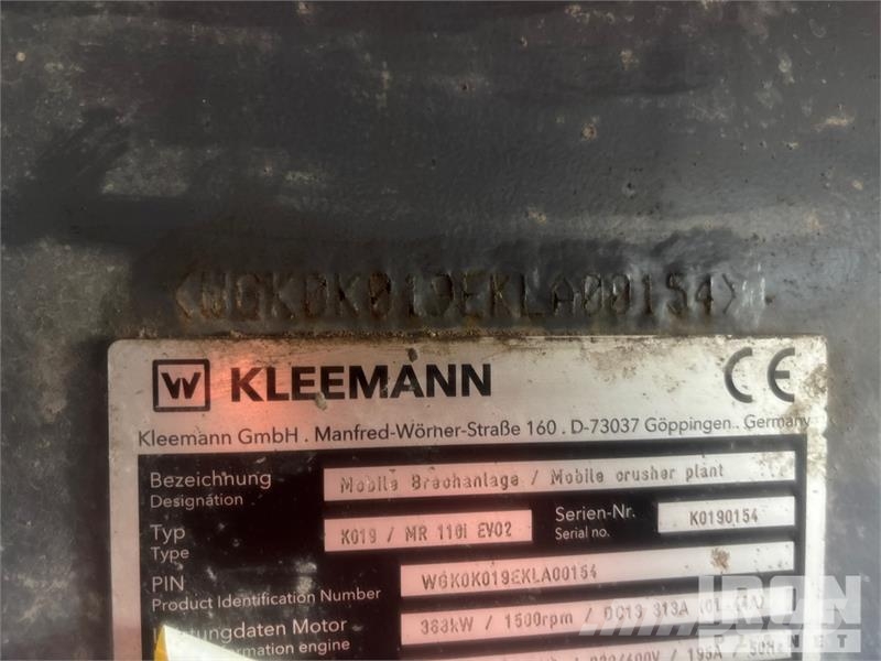 Kleemann MR110I Evo2 Impact Crusher Двигуни і приводи