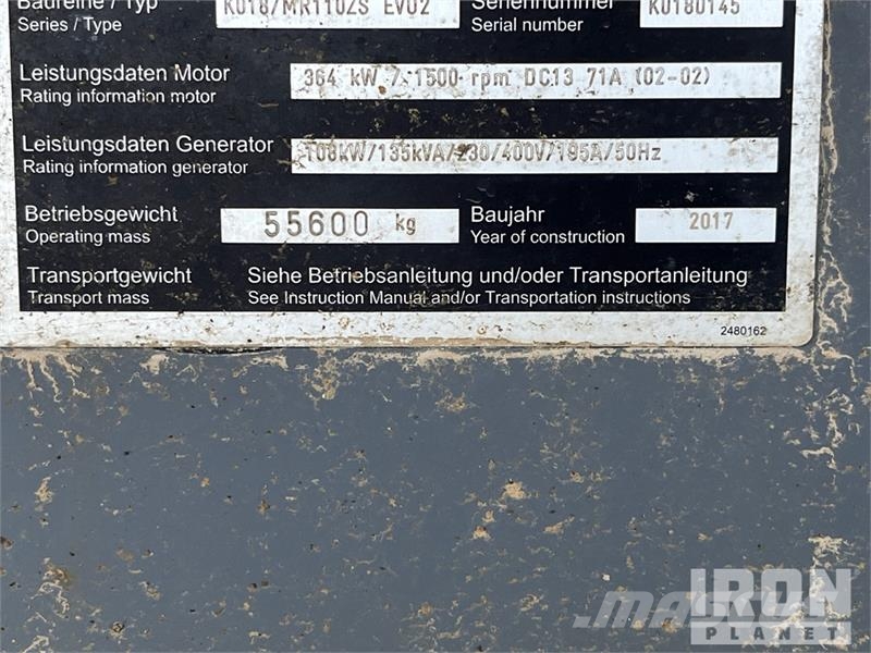 Kleemann MR110Zs EVO2 Impact Crusher Motoren und Getriebe