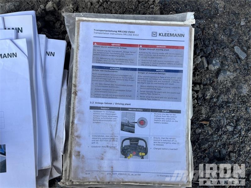 Kleemann MR130EVO2 Impact Crusher Náhradné diely na vŕtacie stroje a stroje na recykláciu a spracovanie odpadu