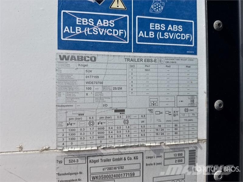Kögel S24-3 Tri/A Van Trailer Furgons