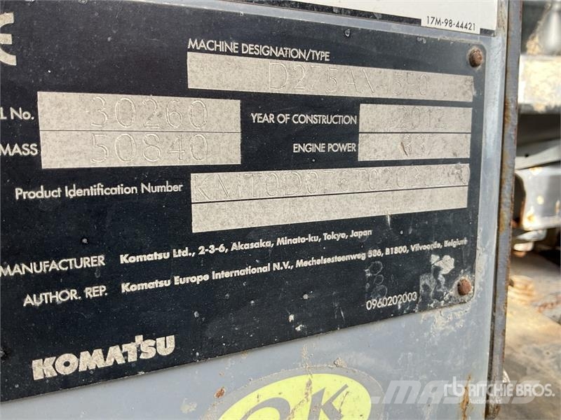 Komatsu D275AX-5 lánctalpas dózerek