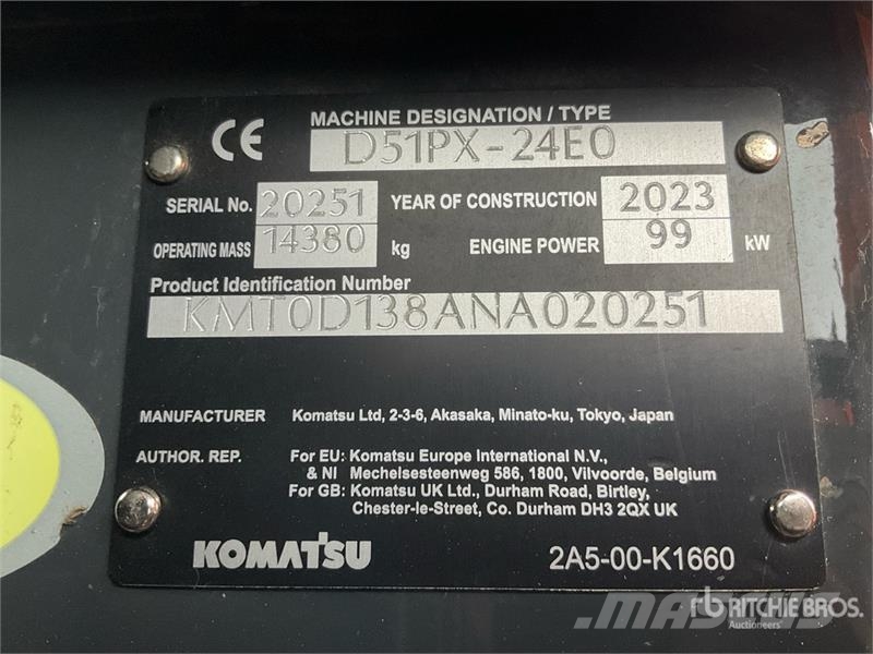 Komatsu D51PX-24EO Crawler Dozer Crawler dozers