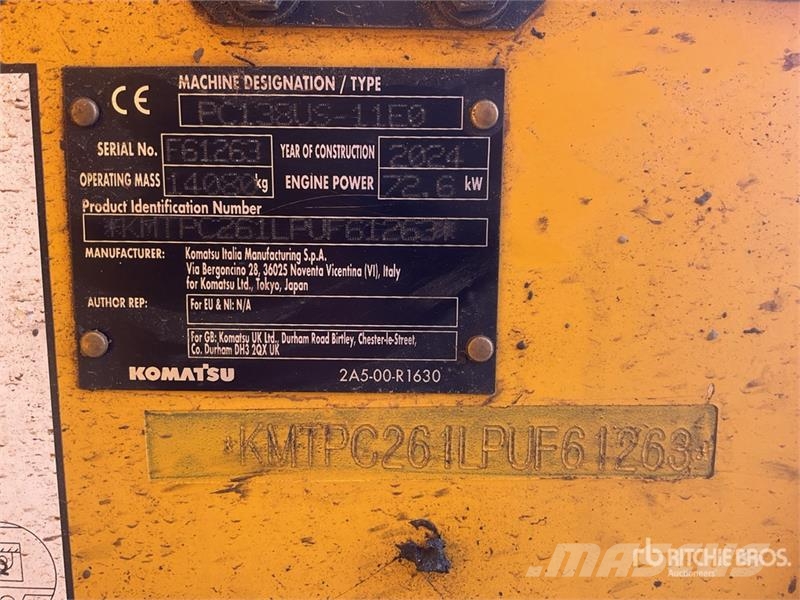 Komatsu PC 138US-11 Tracked Excavator حفارات زحافة