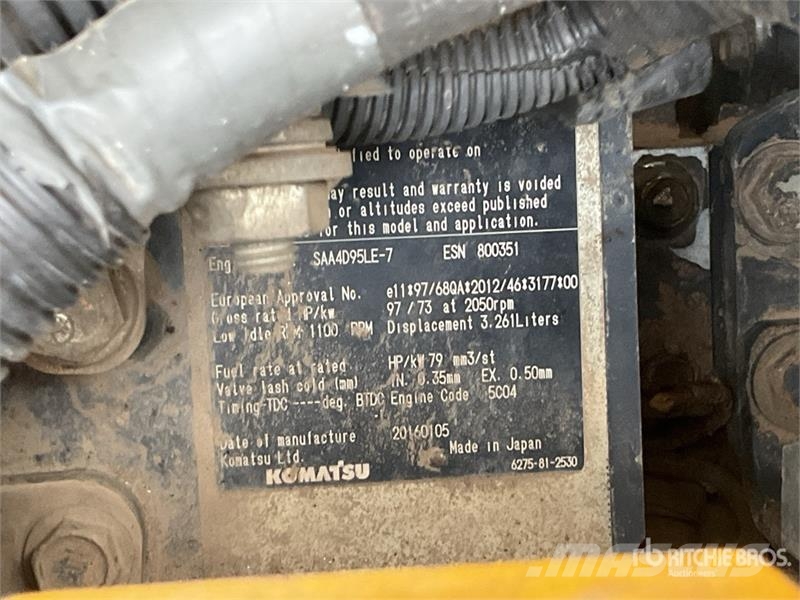 Komatsu PC138US-11 Tracked Excavator Crawler excavators