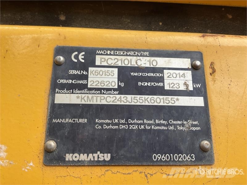 Komatsu PC210LC-10 Tracked Excavator Bageri gusjeničari