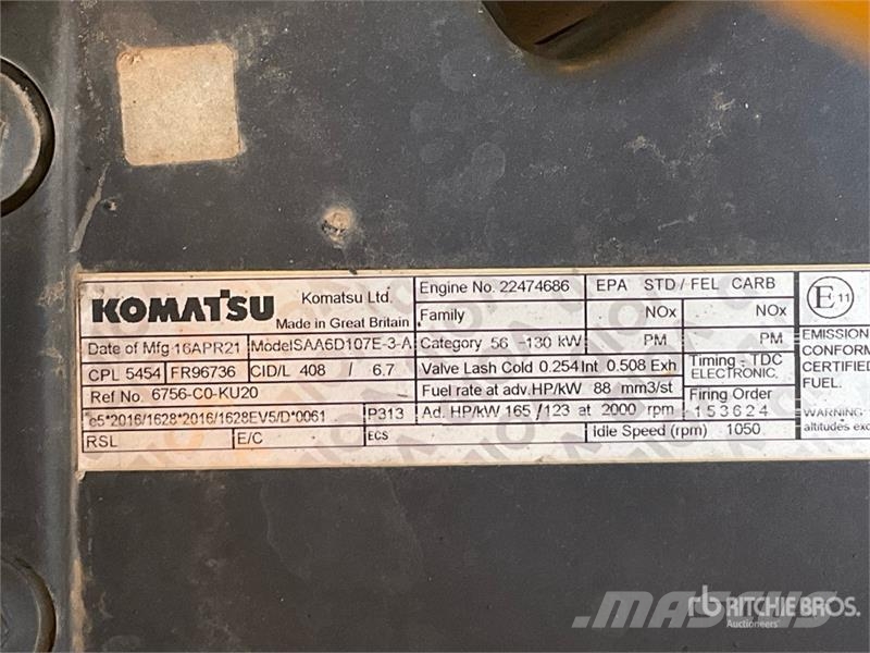 Komatsu PC210LC-11E0 Tracked Excavator Crawler excavators