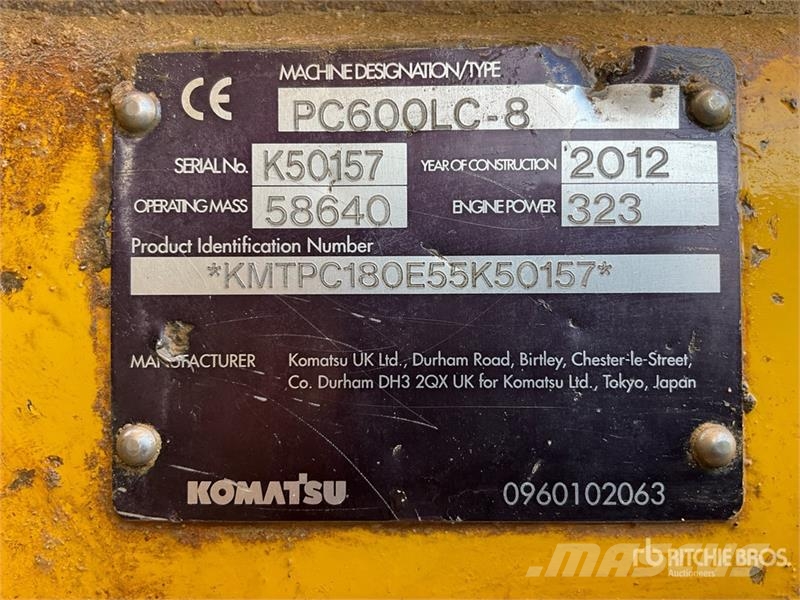 Komatsu PC600 Tracked Excavator Lánctalpas kotrók