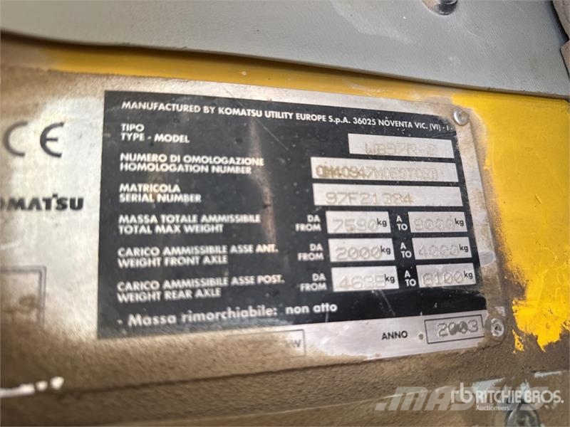 Komatsu PW97R-2 Backhoe Loader Backhoe loaders