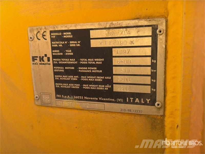 Komatsu WB70A Wheel Loader Φορτωτές με λάστιχα (Τροχοφόροι)