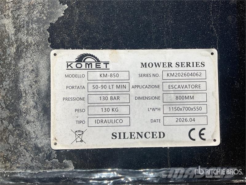 Komet KM-850 Mini Excavator Flail Mower (Unused) Kosilice