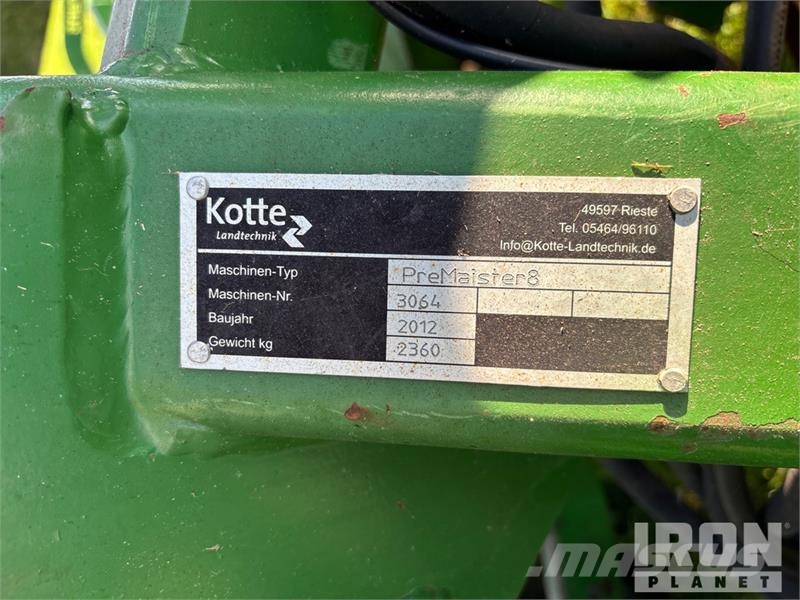 Kotte Premaister8 5900 mm 3-Point Liquid Manure Applicat 肥料撒布機