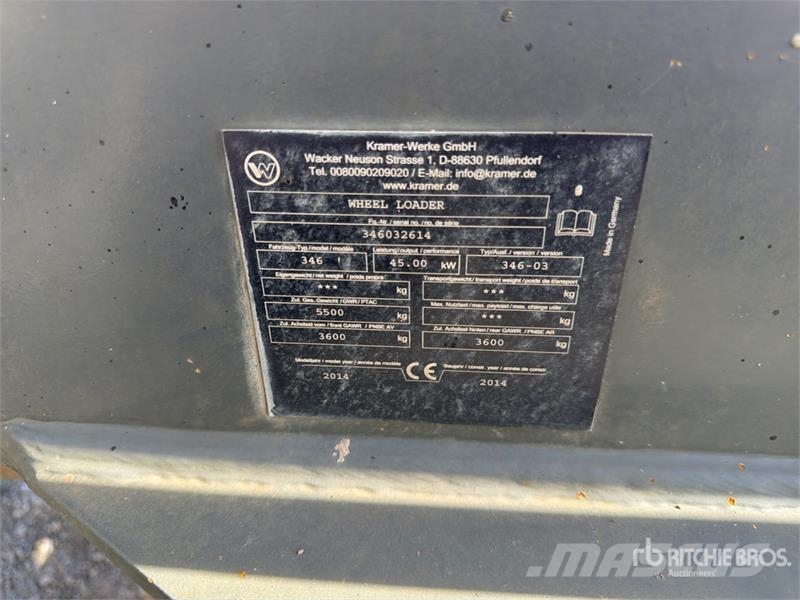 Kramer 346-03 Chargeuse Sur Pneus Wheel Loader 輪胎式裝載機