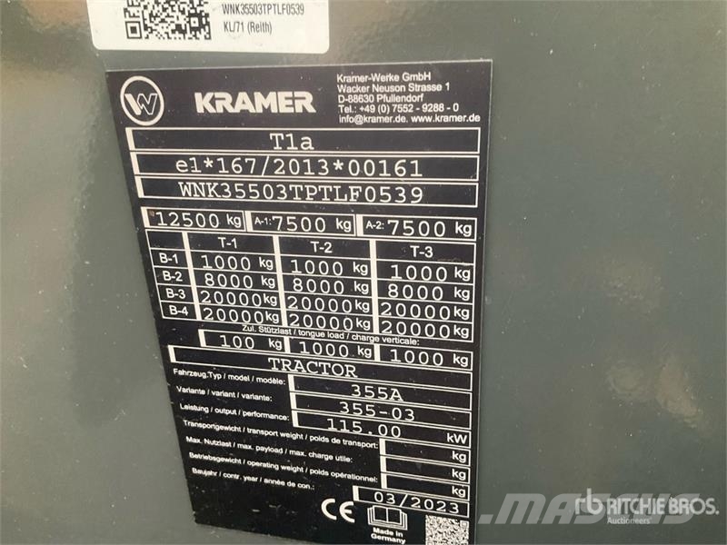 Kramer KL55.8T EcoSpeed Pro Telescopic Wheel Loader Radlader