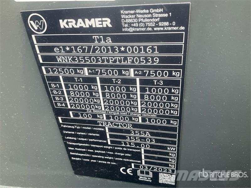 Kramer KL55.8T EcoSpeed Pro High Lift Telescopic Wheel Lo Radlader