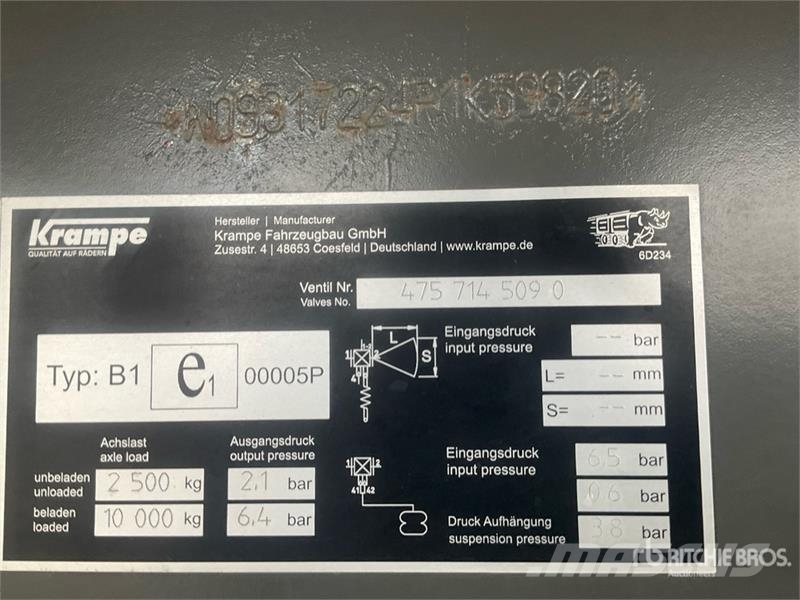 Krampe RamBody 750 T/A Silage Trailer Genel amaçli römorklar