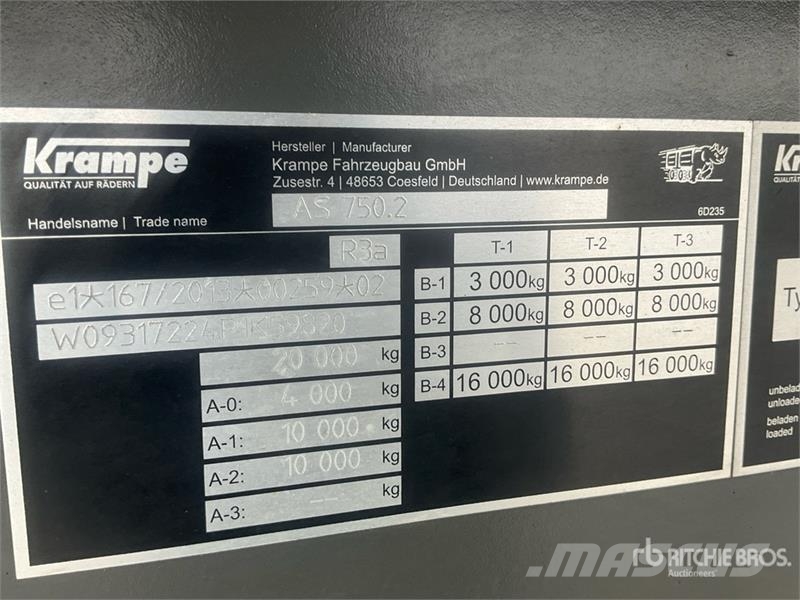 Krampe RamBody 750 T/A Silage Trailer Genel amaçli römorklar