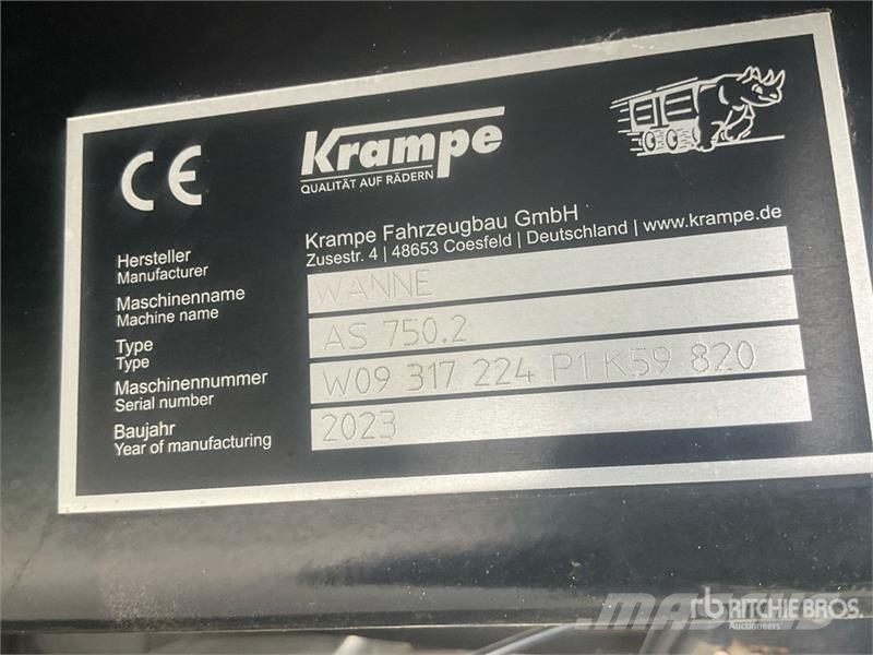 Krampe RamBody 750 T/A Silage Trailer Genel amaçli römorklar