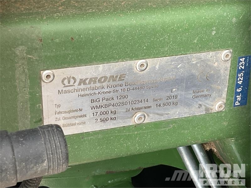 Krone Big Pack 1290HDP2 Big Square Baler Square balers