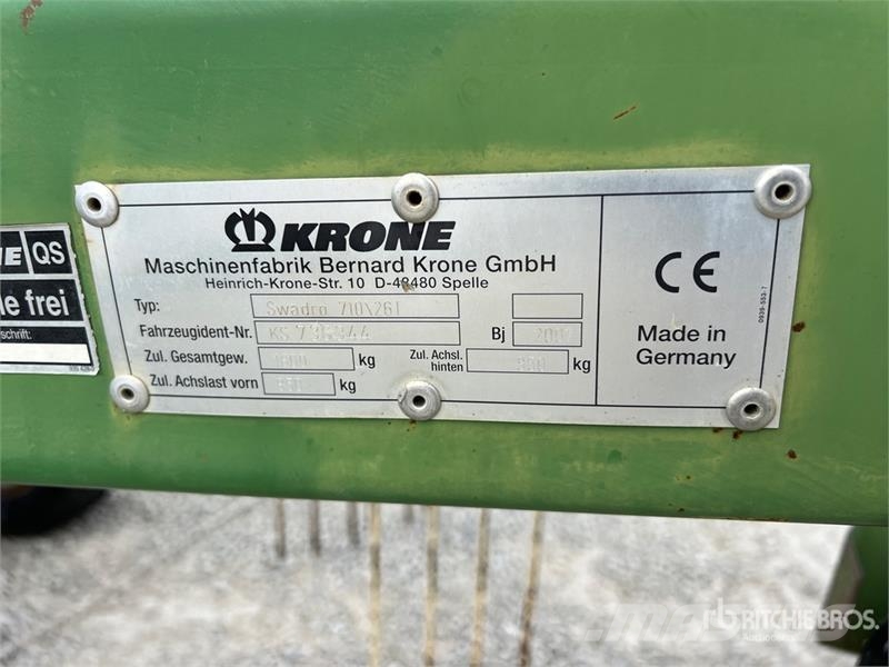 Krone SWADRO 710/26T Hay Rake Obračalniki in zgrabljalniki