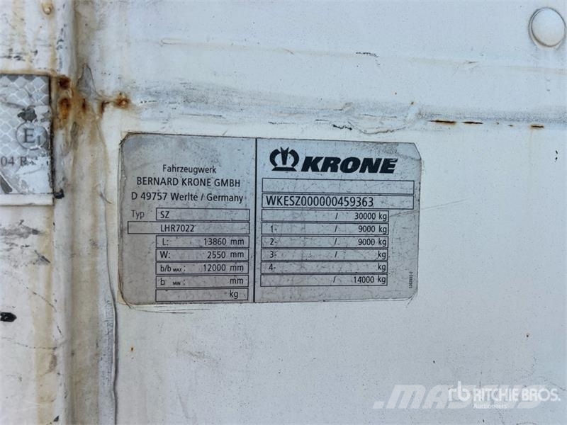 Krone SZ T/A Van Trailer Furgoonhaagised