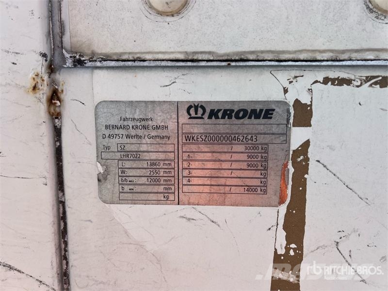 Krone SZ T/A Van Trailer Sanduk prikolice