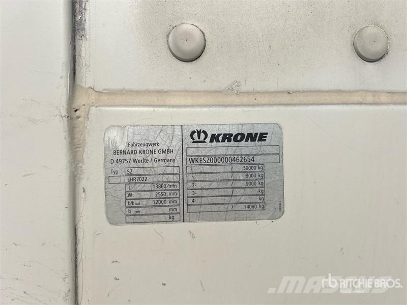 Krone SZ T/A Van Trailer Прицепы-фургоны