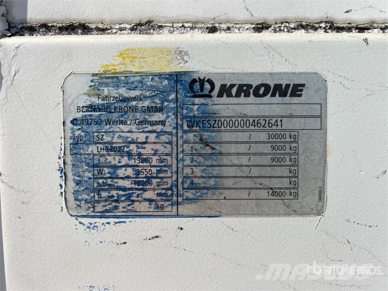 Krone SZ T/A Van Trailer Furgoonhaagised