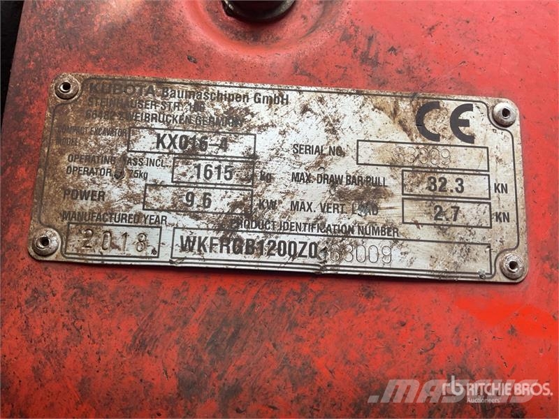 Kubota KX016-4 Minigravere <7t