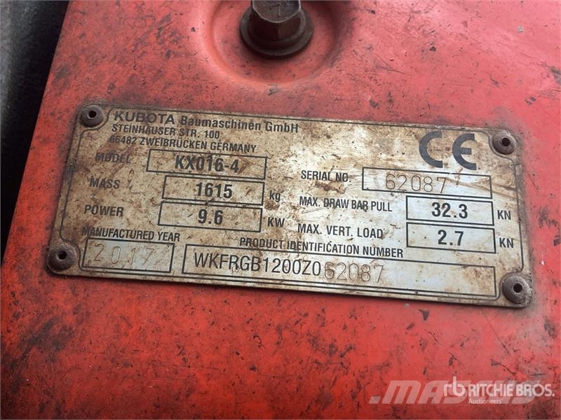 Kubota KX016-4 Minigravere <7t
