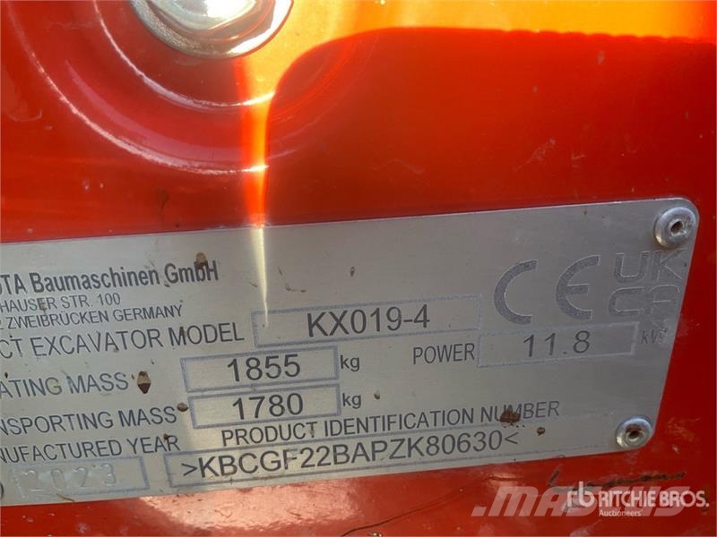 Kubota KX019-4 Mini Excavator Minibagger < 7t