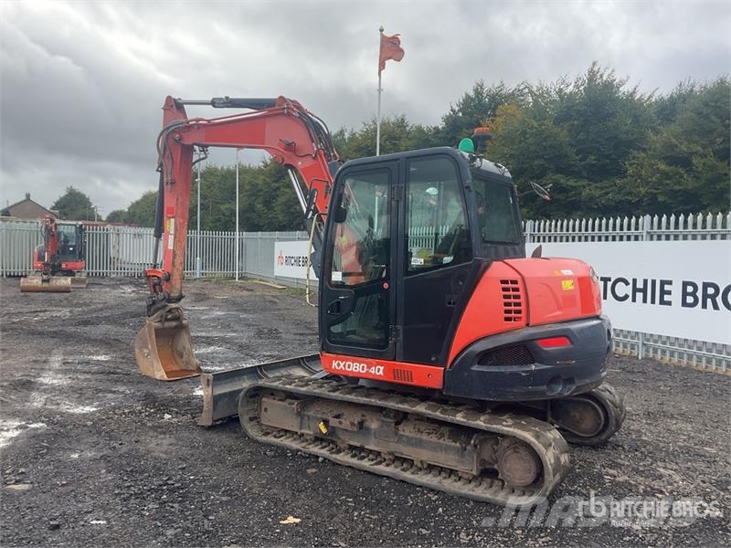 Kubota KX080-4a Tracked Excavator Bagri goseničarji