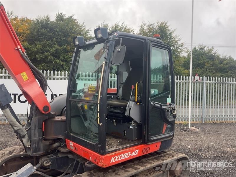 Kubota KX080-4a Tracked Excavator Bagri goseničarji
