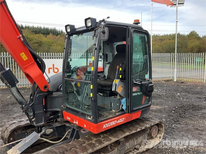 Kubota KX080-4a2 Tracked Excavator Kāpurķēžu ekskavatori
