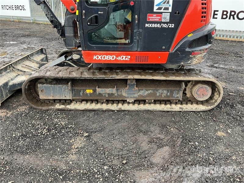 Kubota KX080-4a2 Tracked Excavator Roomikekskavaatorid
