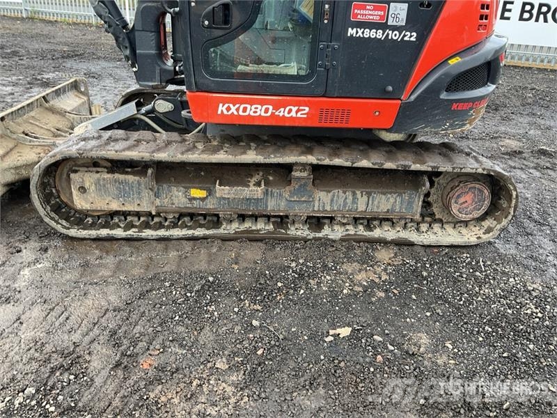 Kubota KX080-4a2 Tracked Excavator Kāpurķēžu ekskavatori