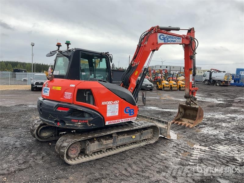 Kubota KX080-4a2 Tracked Excavator Kāpurķēžu ekskavatori
