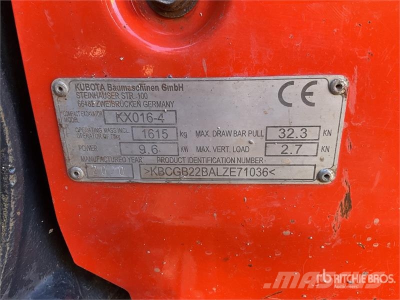 Kubota KXO16-4 Mini Excavator Mini excavators < 7t (Mini diggers)