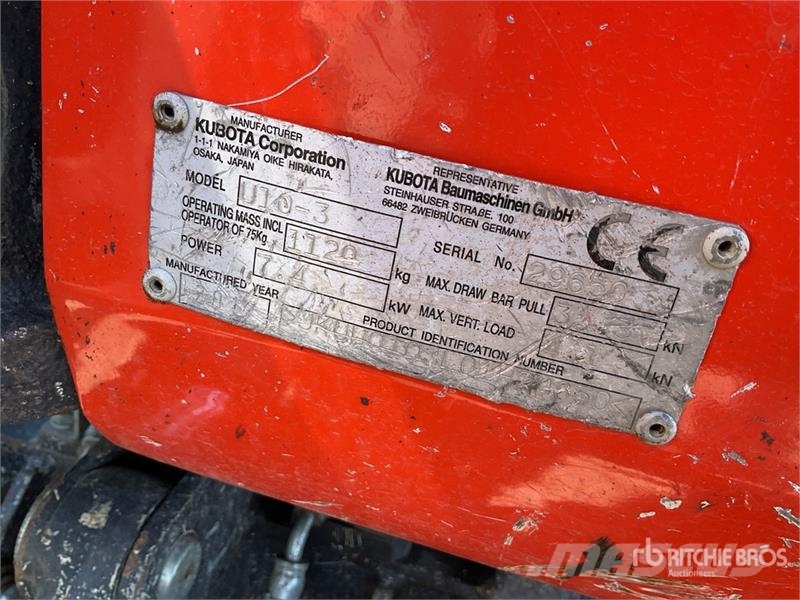 Kubota U10-3 Mini bagri <7t