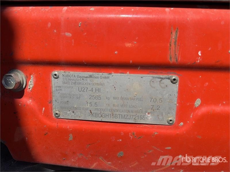 Kubota U27-4 HI Mini-Pelle Mini Excavator Miniescavadeiras < 7t (Mini escavadeiras)