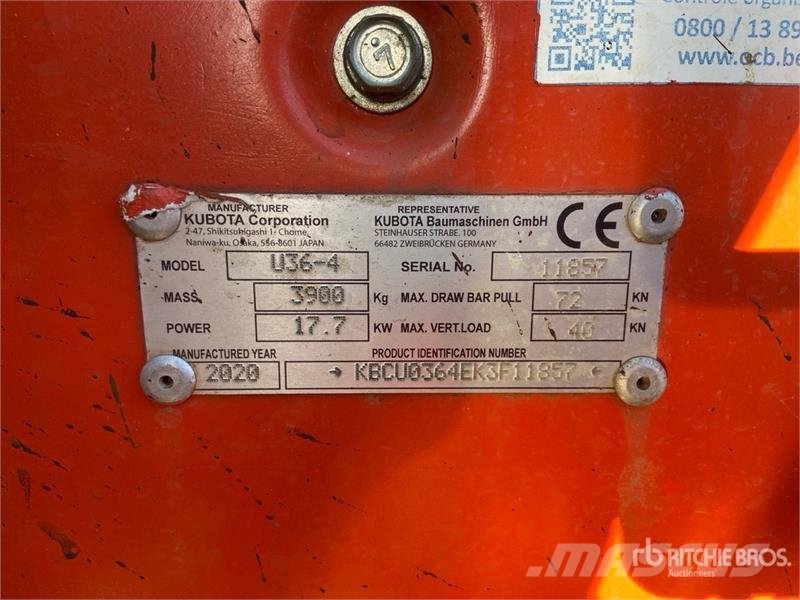 Kubota U36-4 Mini Excavator Minibagger < 7t