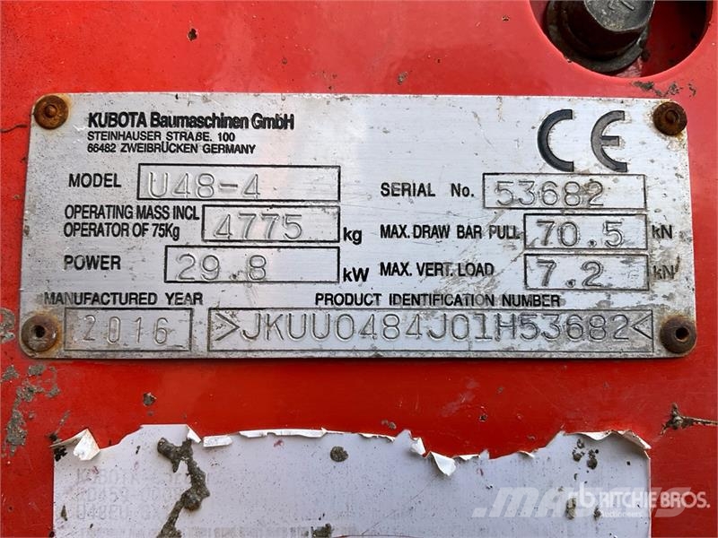 Kubota U48-4 Mini excavators < 7t (Mini diggers)