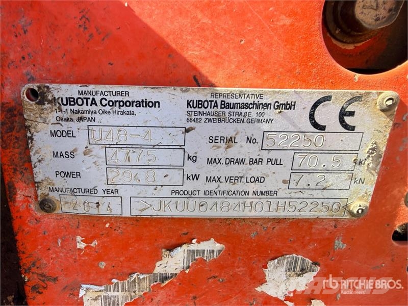 Kubota U48-4 Mini bagri <7t