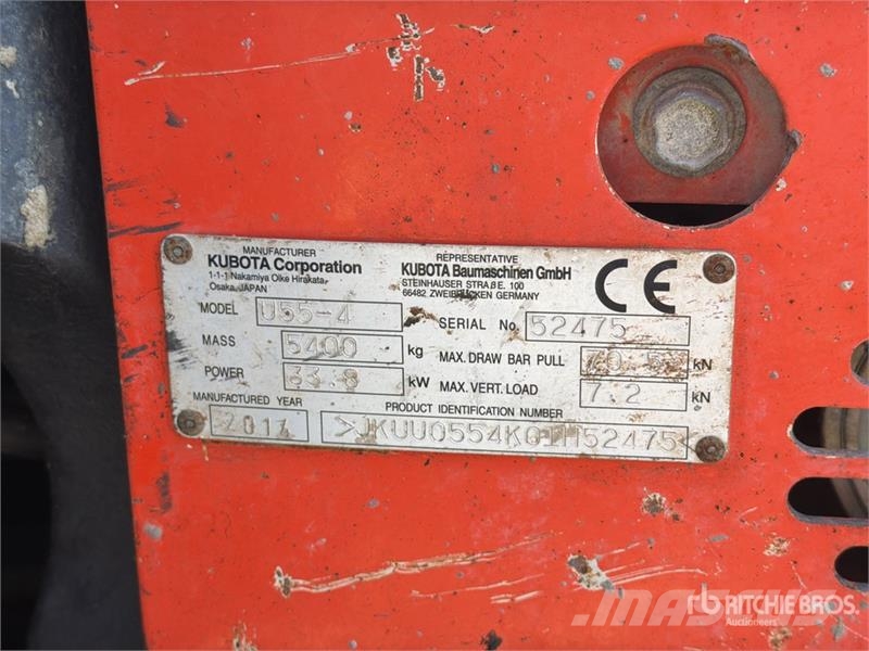 Kubota U55-4 Minigravemaskiner