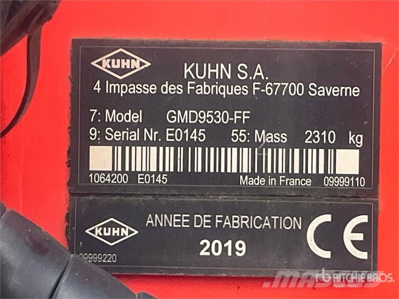 Kuhn GMD 9530 FF Disc Mower Kosilice